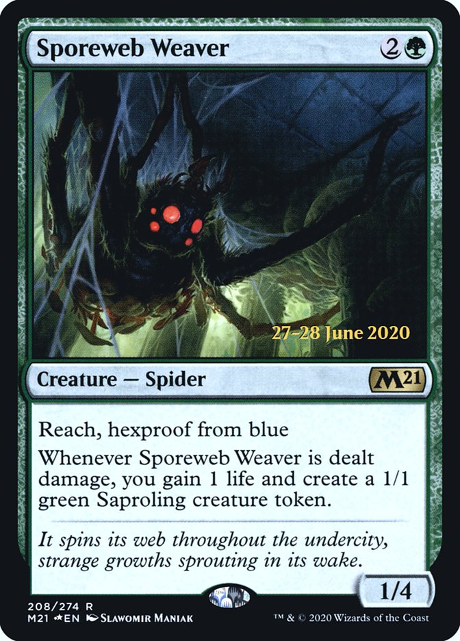 Sporeweb Weaver  [Core Set 2021 Prerelease Promos] (PM21 208S)