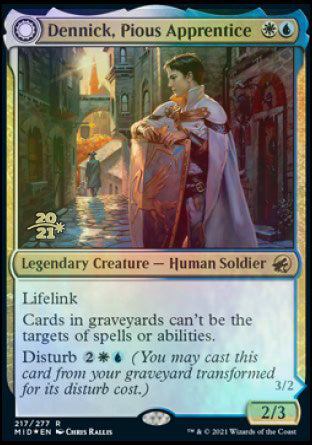 Dennick, Pious Apprentice // Dennick, Pious Apparition [Innistrad: Midnight Hunt Prerelease Promos] (PMID 217)