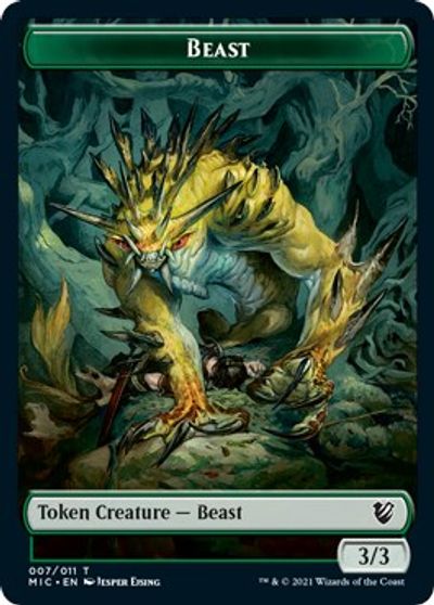 Beast (007) // Spider Double-sided Token [Innistrad: Midnight Hunt Commander] (TMIC 7)
