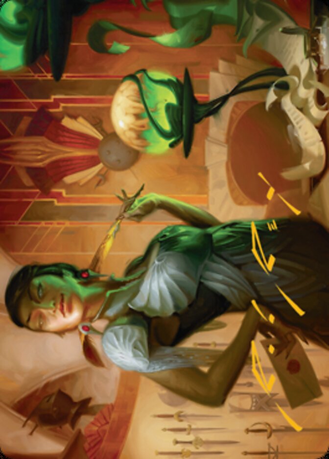 Mari, the Killing Quill Art Card (Gold-Stamped Signature) [Streets of New Capenna Art Series] (ASNC 57)