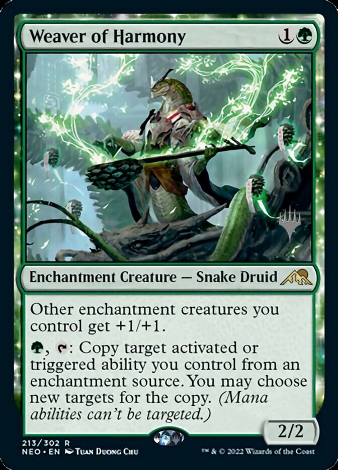 Weaver of Harmony (Promo Pack) [Kamigawa: Neon Dynasty Promos] (PNEO 213)