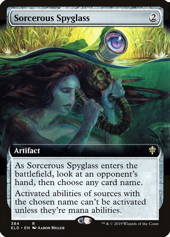 Sorcerous Spyglass (Extended Art) [Throne of Eldraine] (ELD 384)