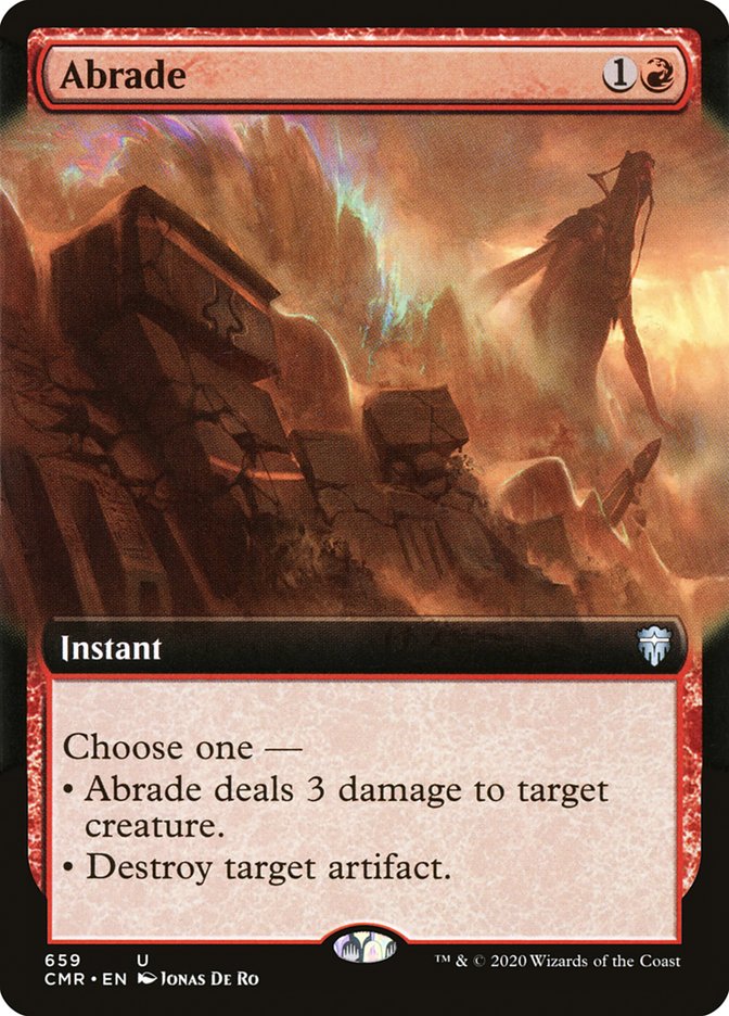 Abrade (Extended Art) [Commander Legends] (CMR 659)