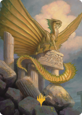 Ancient Gold Dragon Art Card (Gold-Stamped Signature) [Commander Legends: Battle for Baldur's Gate Art Series]