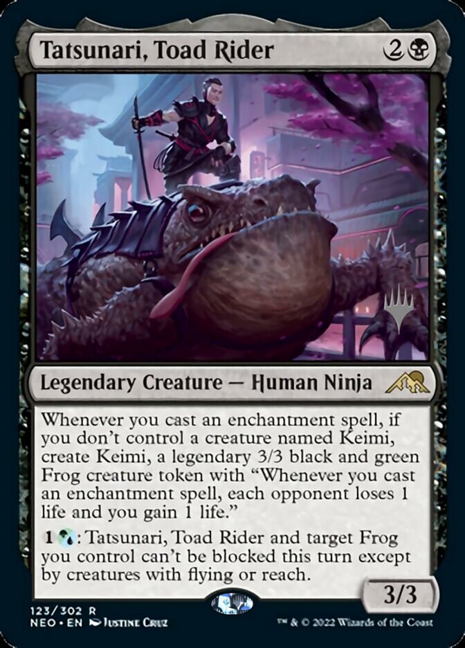 Tatsunari, Toad Rider (Promo Pack) [Kamigawa: Neon Dynasty Promos] (PNEO 123)