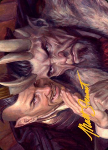 A Little Chat Art Card (Gold-Stamped Signature) [Streets of New Capenna Art Series] (ASNC 12)