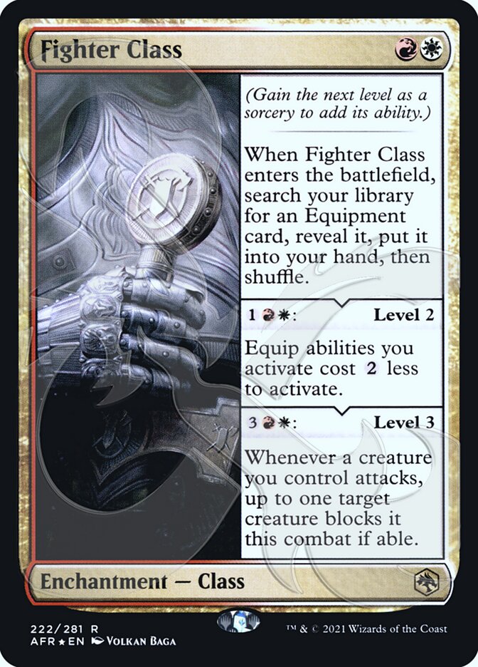 Fighter Class (Ampersand Promo) [Dungeons & Dragons: Adventures in the Forgotten Realms Promos] (PAFR 222A)