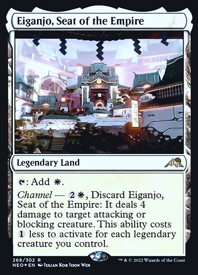Eiganjo, Seat of the Empire [Kamigawa: Neon Dynasty Prerelease Promos] (PNEO 268)
