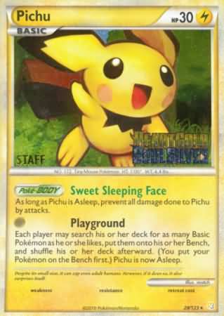 Pichu (Staff Prerelease Promo) (28/123) [Nintendo: Black Star Promos]