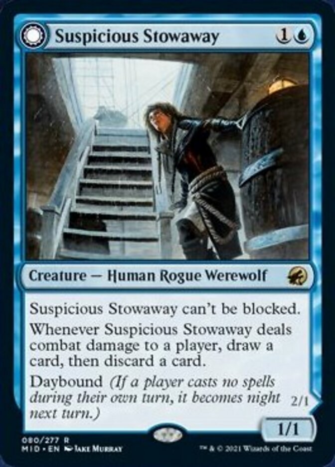 Suspicious Stowaway // Seafaring Werewolf [Innistrad: Midnight Hunt] (MID 80)