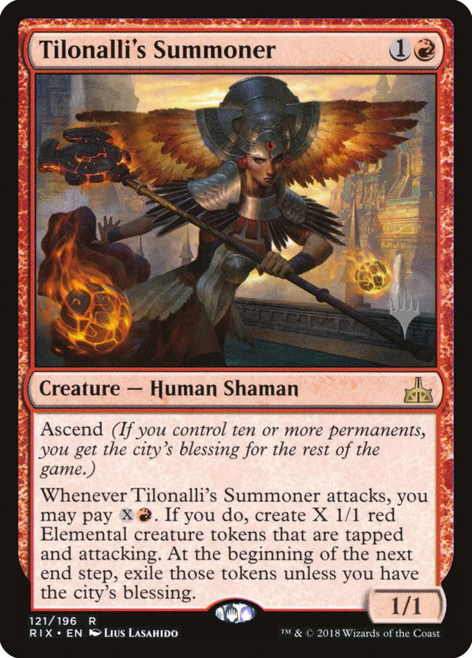 Tilonalli's Summoner (Promo Pack) [Rivals of Ixalan Promos] (PRIX 121P)