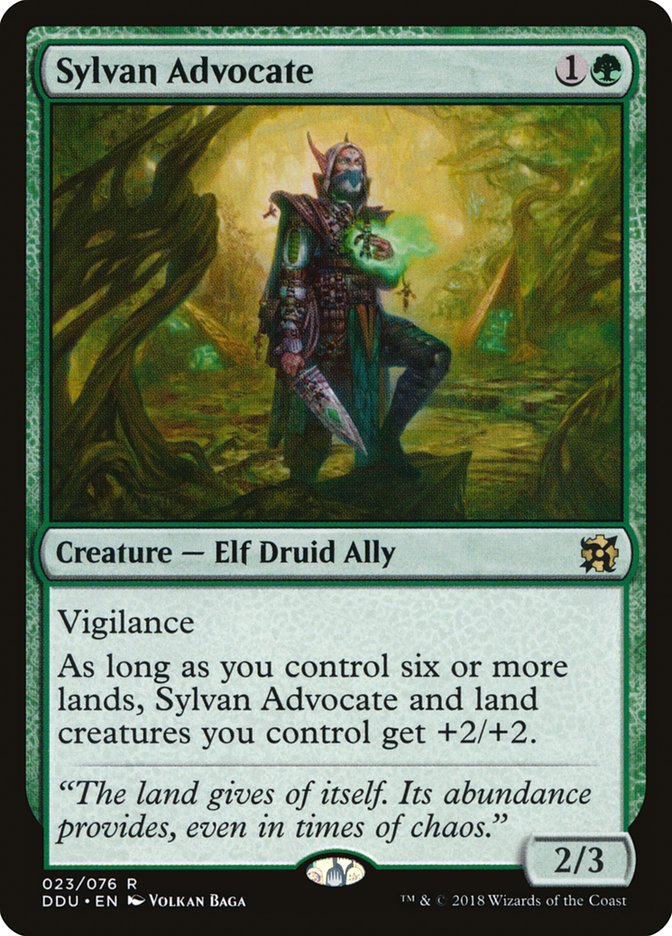 Sylvan Advocate [Duel Decks: Elves vs. Inventors] (DDU 23)