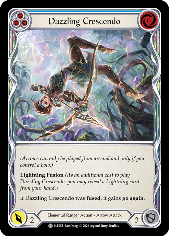 Dazzling Crescendo (Blue) [ELE055] 1st Edition Rainbow Foil