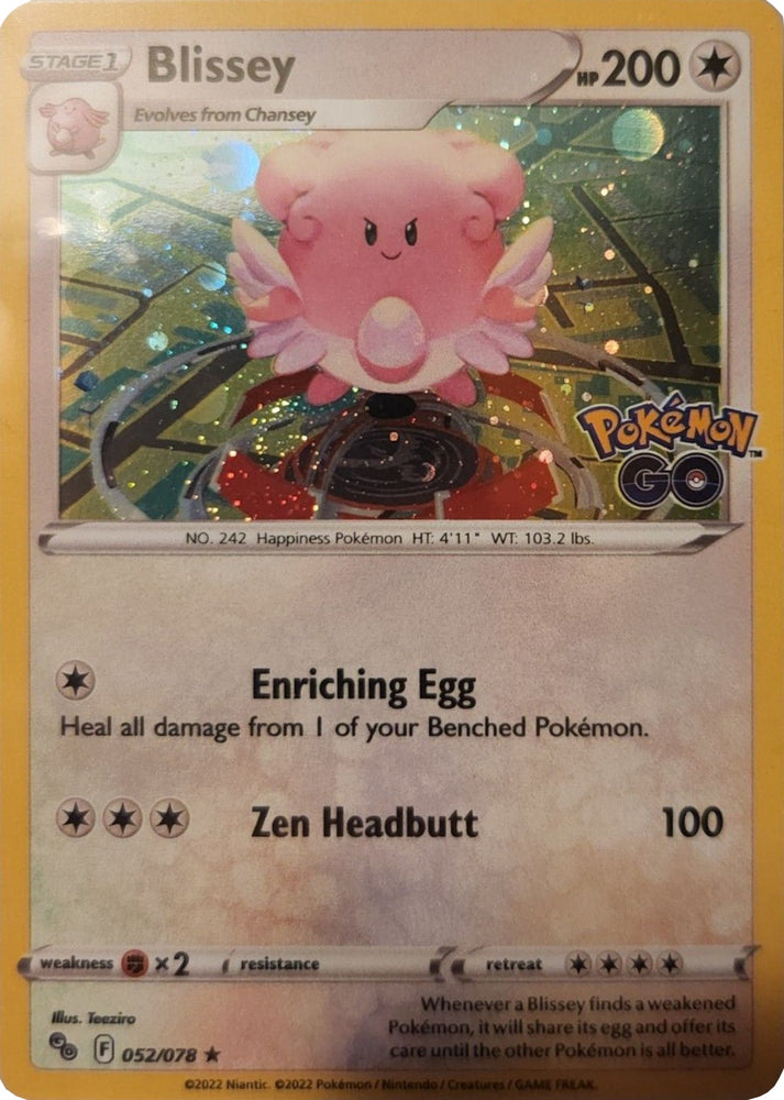 Blissey (52/078) (Cosmos Holo) [Pokémon GO]