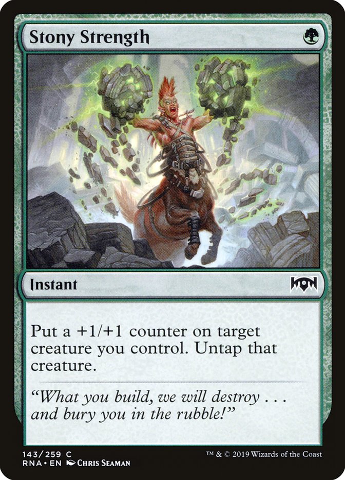 Stony Strength [Ravnica Allegiance] (RNA 143)