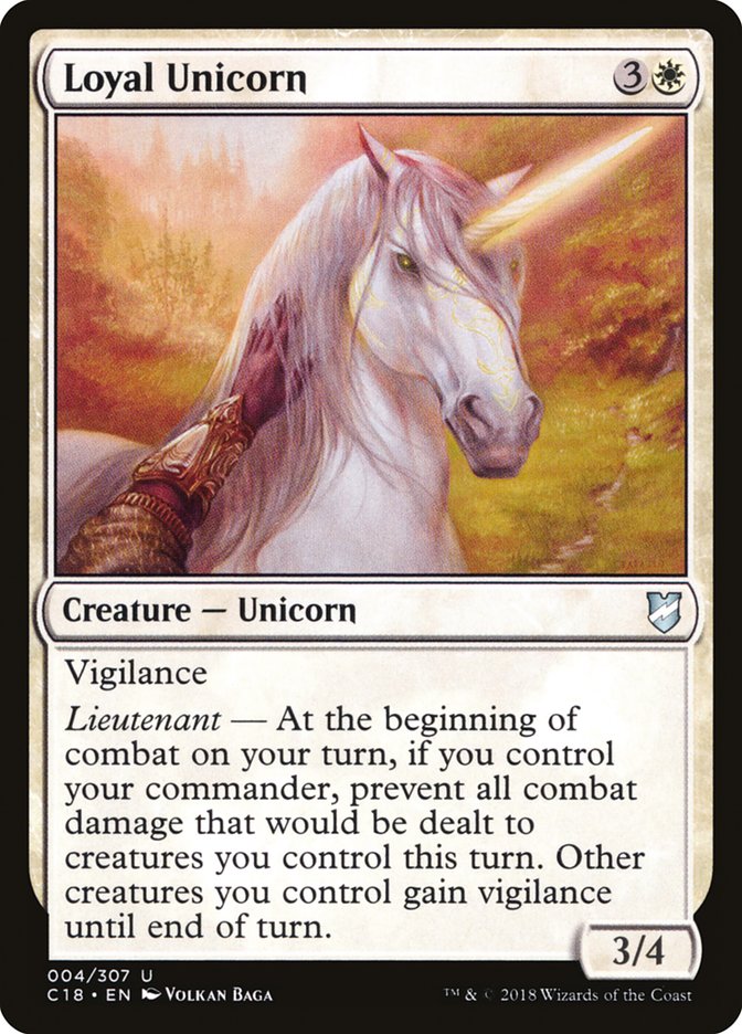 Loyal Unicorn [Commander 2018] (C18 4)