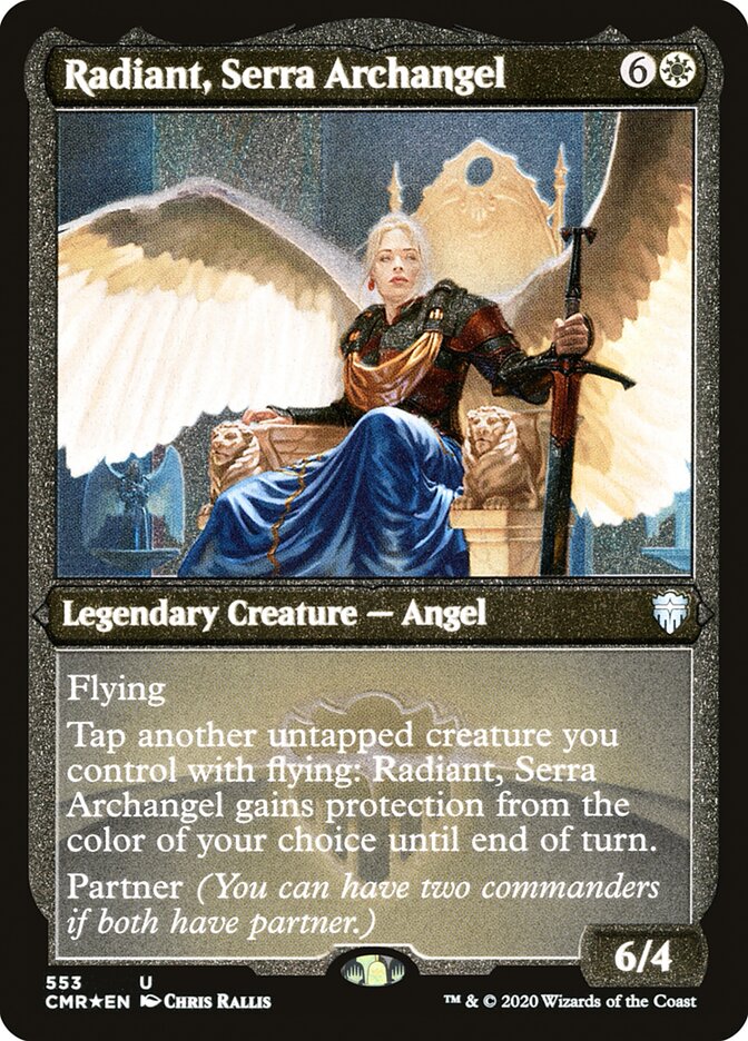 Radiant, Serra Archangel [Commander Legends Etched] (PCMR 553)