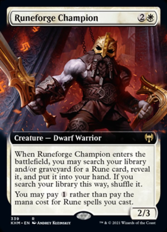 Runeforge Champion (Extended Art) [Kaldheim] (KHM 339)