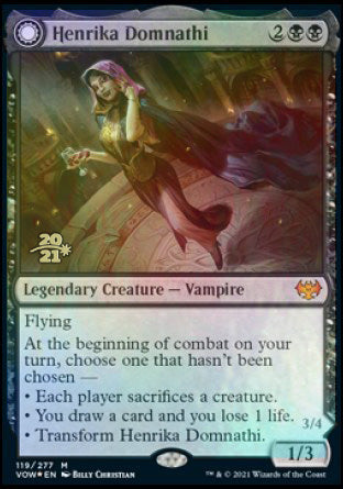 Henrika Domnathi // Henrika, Infernal Seer [Innistrad: Crimson Vow Prerelease Promos] (PVOW 119)