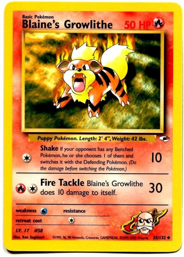 Blaine's Growlithe (35/132) [Gym Heroes]