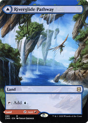 Riverglide Pathway // Lavaglide Pathway (Borderless) [Zendikar Rising] (ZNR 289)