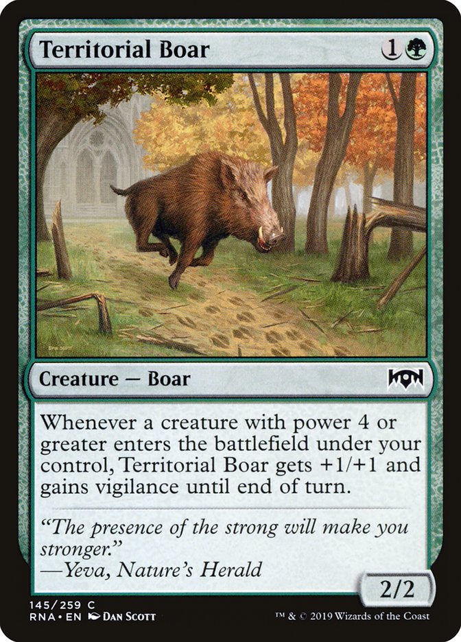 Territorial Boar [Ravnica Allegiance] (RNA 145)
