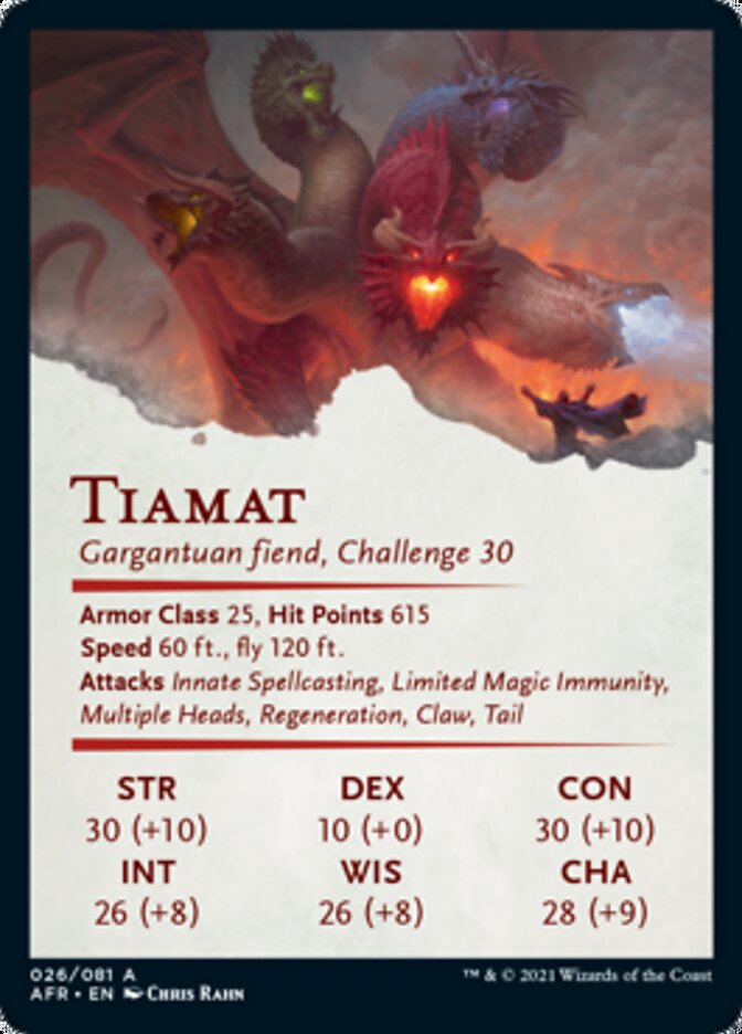 Tiamat Art Card [Dungeons & Dragons: Adventures in the Forgotten Realms Art Series] (AAFR 26)
