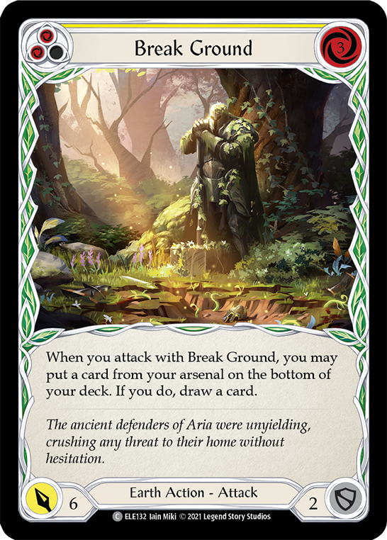 Break Ground (Yellow) [ELE132] 1st Edition Rainbow Foil