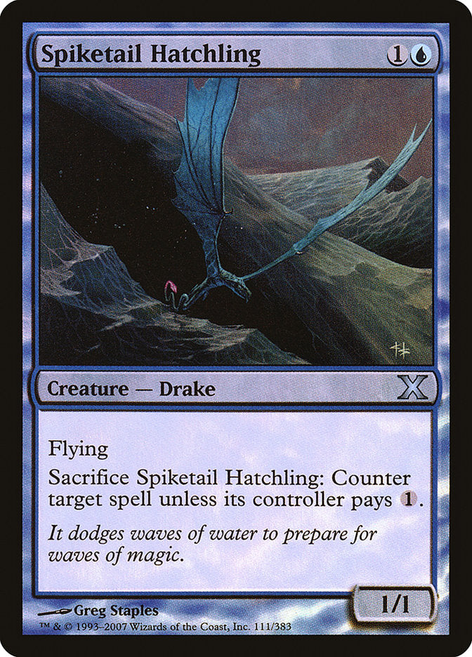 Spiketail Hatchling (Premium Foil) [Tenth Edition] (10E 111)