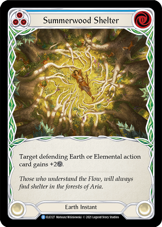 Summerwood Shelter (Blue) [ELE127] 1st Edition Rainbow Foil