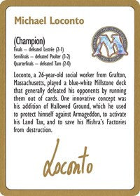 1996 Michael Loconto Biography Card [World Championship Decks], MTG singles Australia, magic the gathering singles australia, buy mtg singles australia, buy magic singles australia, sell magic cards, sell mtg cards, sell magic the gathering cards, sell magic cards online, sell mtg
