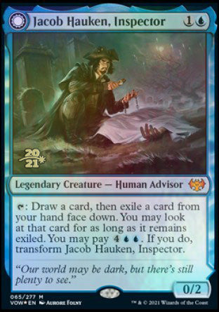 Jacob Hauken, Inspector // Hauken's Insight [Innistrad: Crimson Vow Prerelease Promos] (PVOW 65)
