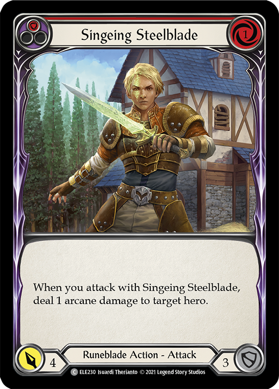 Singeing Steelblade (Red) [ELE230] 1st Edition Normal