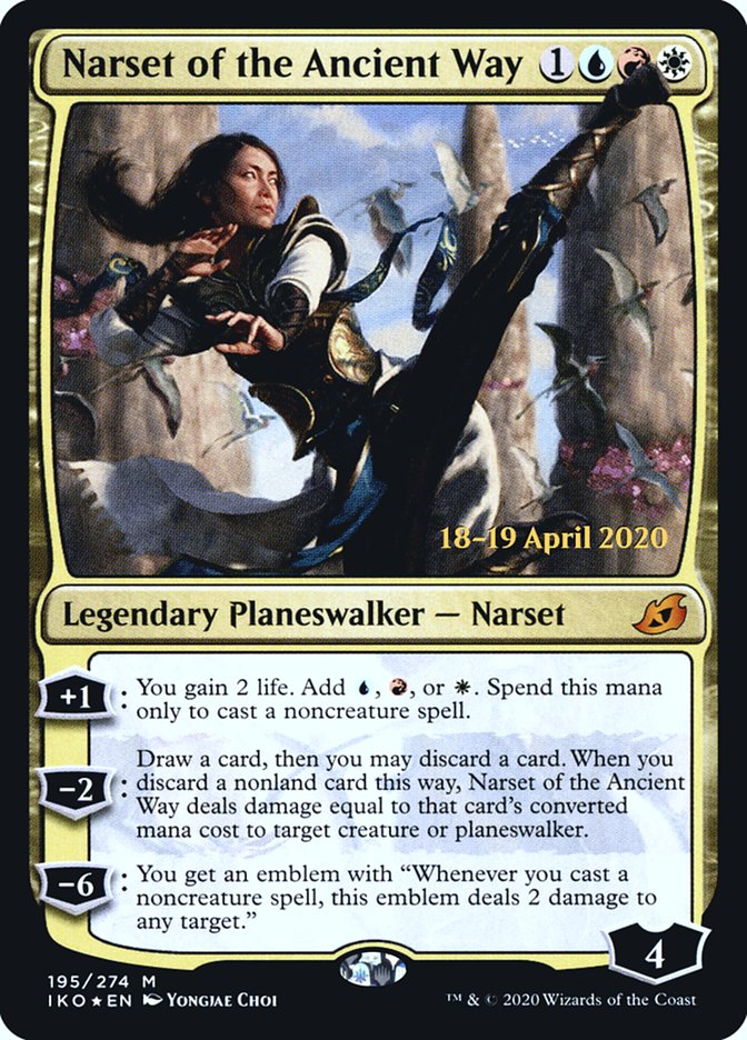 Narset of the Ancient Way  [Ikoria: Lair of Behemoths Prerelease Promos] (PIKO 195S)