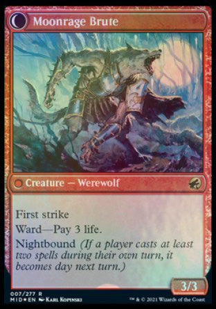 Brutal Cathar // Moonrage Brute [Innistrad: Midnight Hunt Prerelease Promos] (PMID 7)