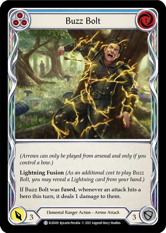Buzz Bolt (Blue) [ELE049] 1st Edition Rainbow Foil