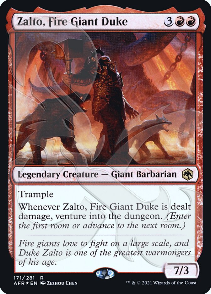 Zalto, Fire Giant Duke (Ampersand Promo) [Dungeons & Dragons: Adventures in the Forgotten Realms Promos] (PAFR 171A)