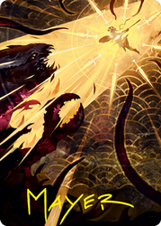 Defiant Strike Art Card (Gold-Stamped Signature) [Strixhaven: School of Mages Art Series] (ASTX 62)
