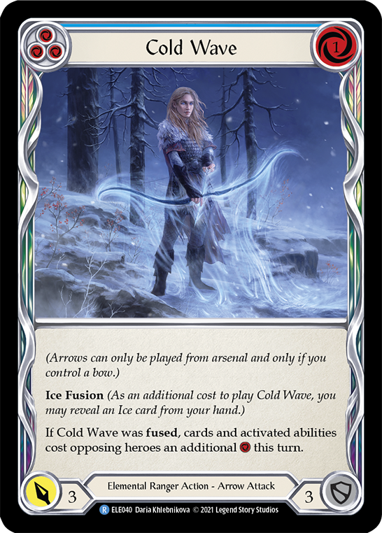 Cold Wave (Blue) [ELE040] 1st Edition Rainbow Foil