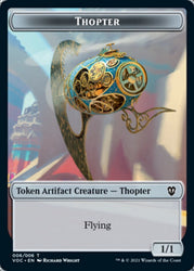 Spirit (003) // Thopter Double-sided Token [Innistrad: Crimson Vow Commander Tokens] (TVOC 3)