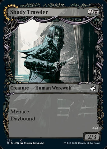 Shady Traveler // Stalking Predator (Showcase Equinox) [Innistrad: Midnight Hunt] (MID 291)