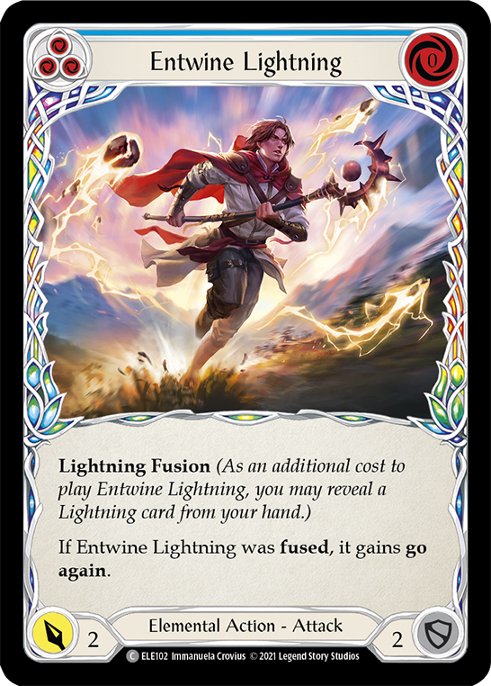 Entwine Lightning (Blue) [ELE102] 1st Edition Rainbow Foil