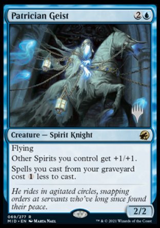 Patrician Geist (Promo Pack) [Innistrad: Midnight Hunt Promo Pack] (PMID 69)