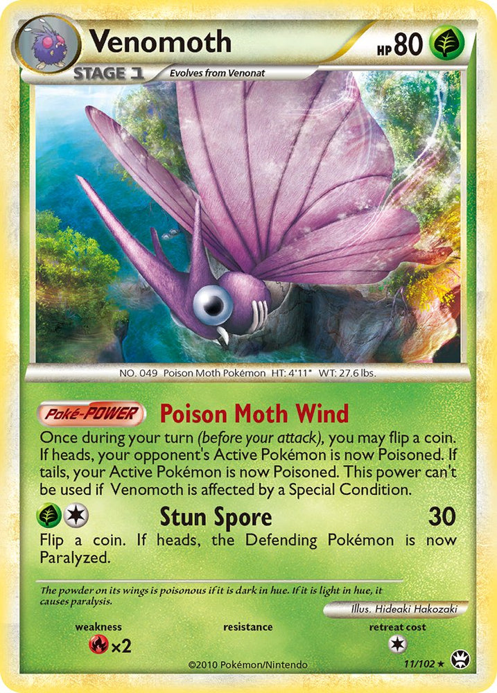 Venomoth (HGSS Triumphant) (11/102) [Theme Deck Exclusives]