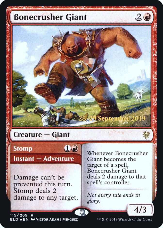 Bonecrusher Giant // Stomp  [Throne of Eldraine Prerelease Promos] (ELD 115S)