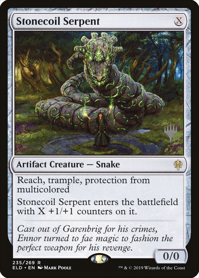 Stonecoil Serpent (Promo Pack) [Throne of Eldraine Promos] (PELD 235P)