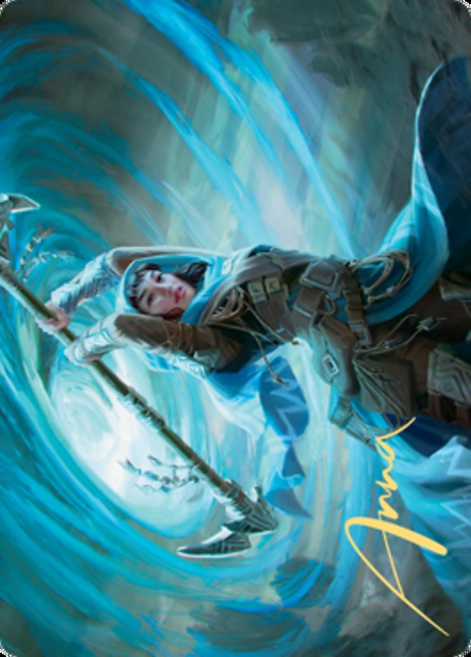 Sea Gate Stormcaller Art Card (Gold-Stamped Signature) [Art Series: Zendikar Rising]
