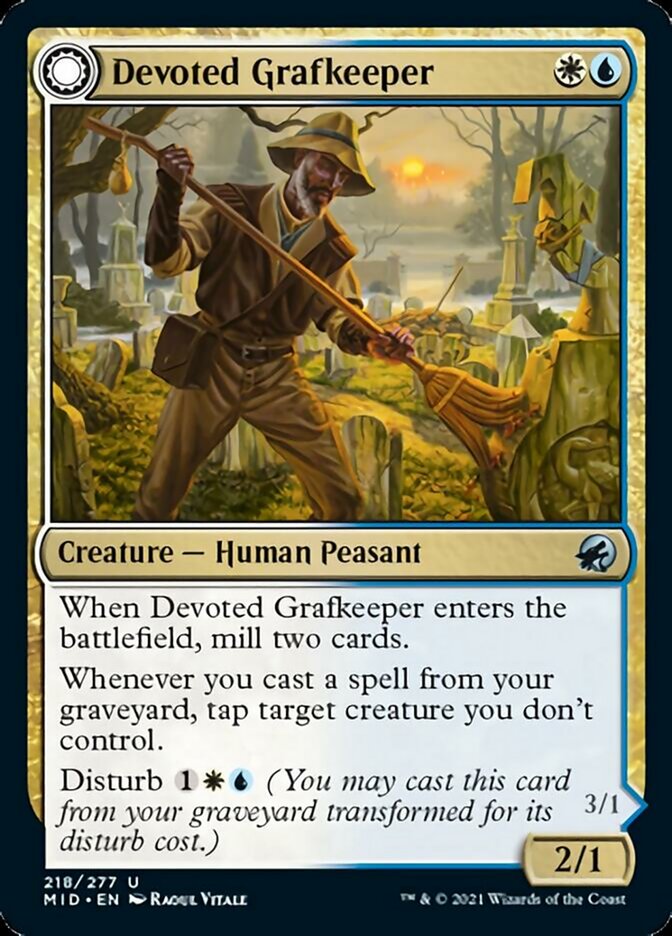 Devoted Grafkeeper // Departed Soulkeeper [Innistrad: Midnight Hunt] (MID 218)
