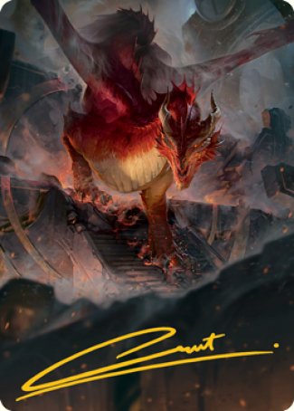 Red Dragon Art Card (Gold-Stamped Signature) [Dungeons & Dragons: Adventures in the Forgotten Realms Art Series] (AAFR 81)