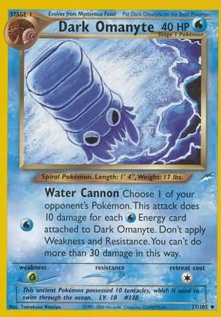 Dark Omanyte (37/105) [Neo Destiny]